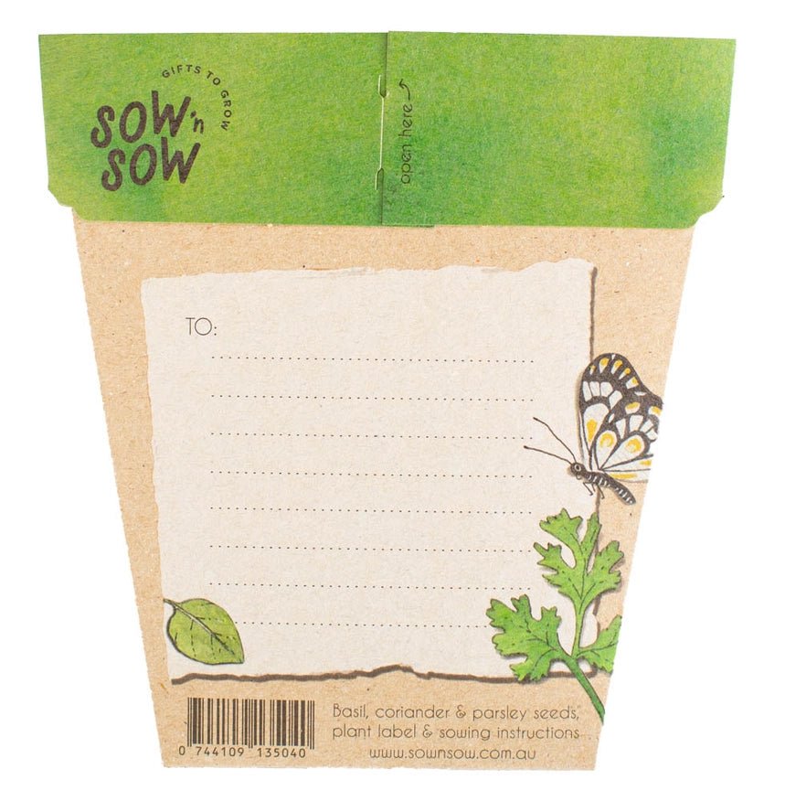 Gift of Seeds Greeting Card - Trio of Herbs - Dusty Blend