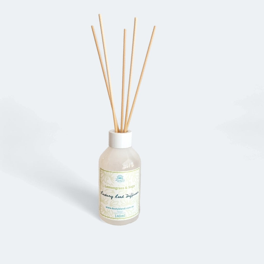Luxury Reed Diffuser - Lemongrass and Sage - Dusty Blend