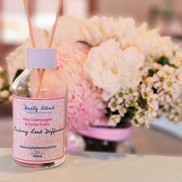 Luxury Reed Diffuser - Pink Champagne & Exotic Fruits - Dusty Blend