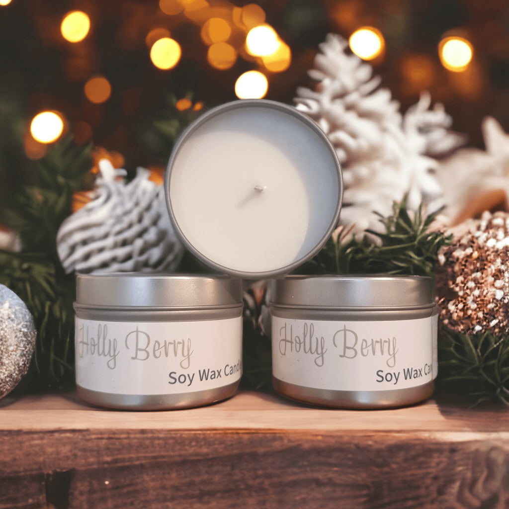 Christmas Candle - Holly Berry - Dusty Blend