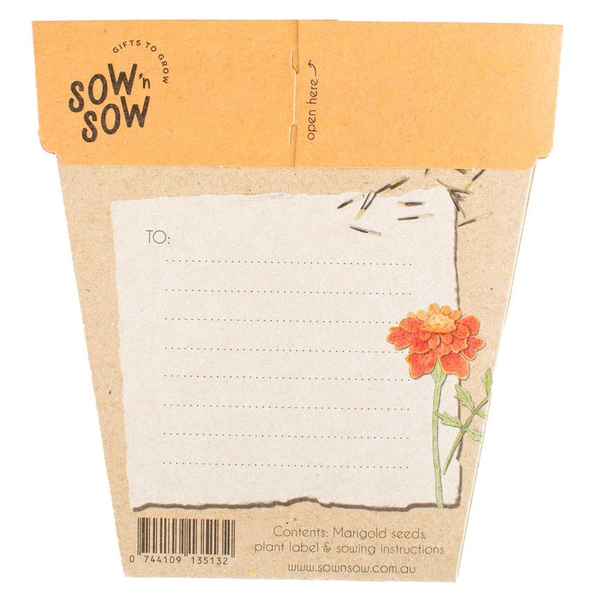 Gift of Seeds Greeting Card - Marigolds - Dusty Blend