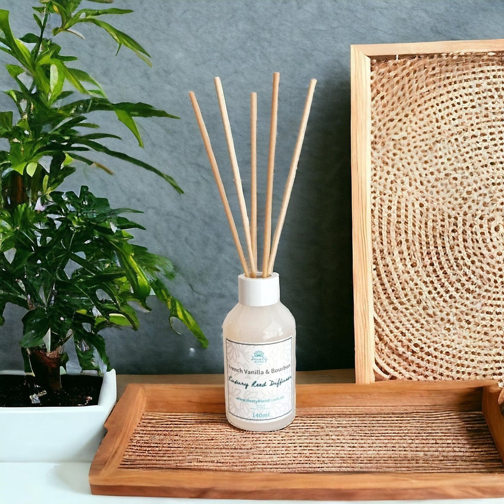 Luxury Reed Diffuser - French Vanilla & Bourbon - Dusty Blend
