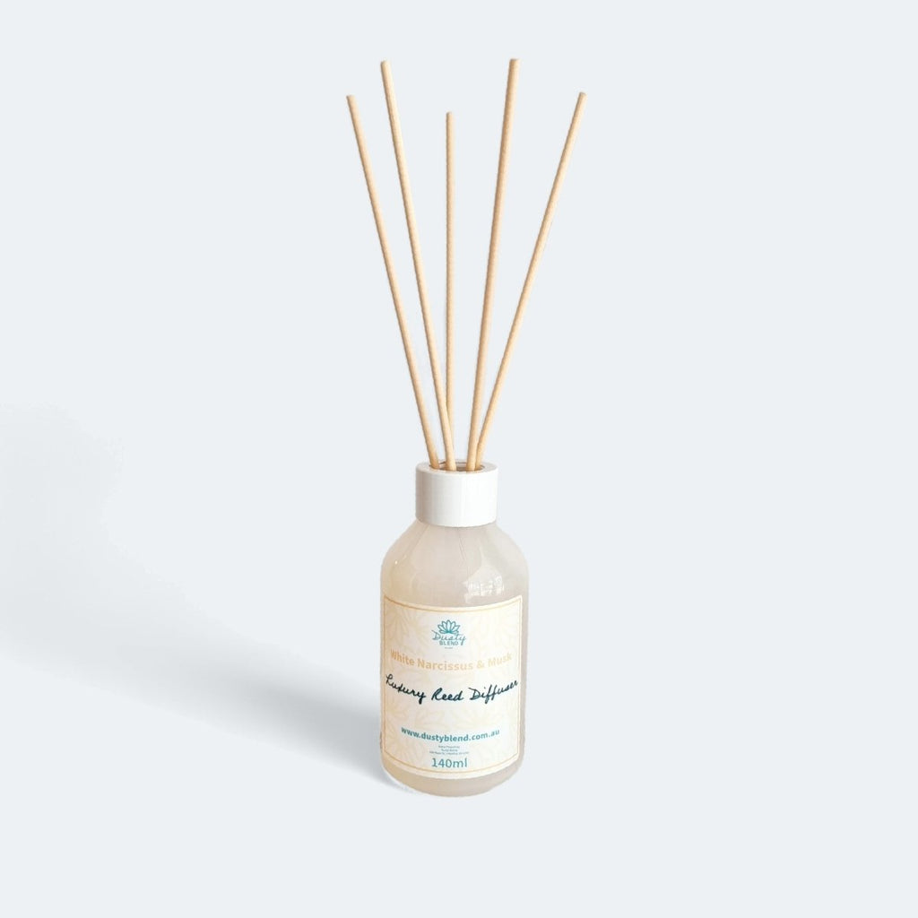 Luxury Reed Diffuser - White Narcissus and Musk - Dusty Blend