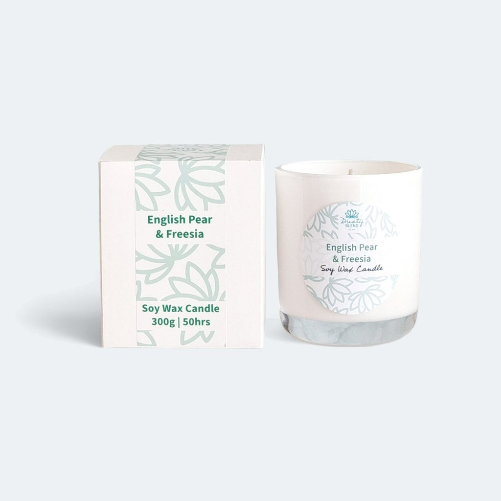 Soy Wax Candle - English Pear & Freesia - Dusty Blend