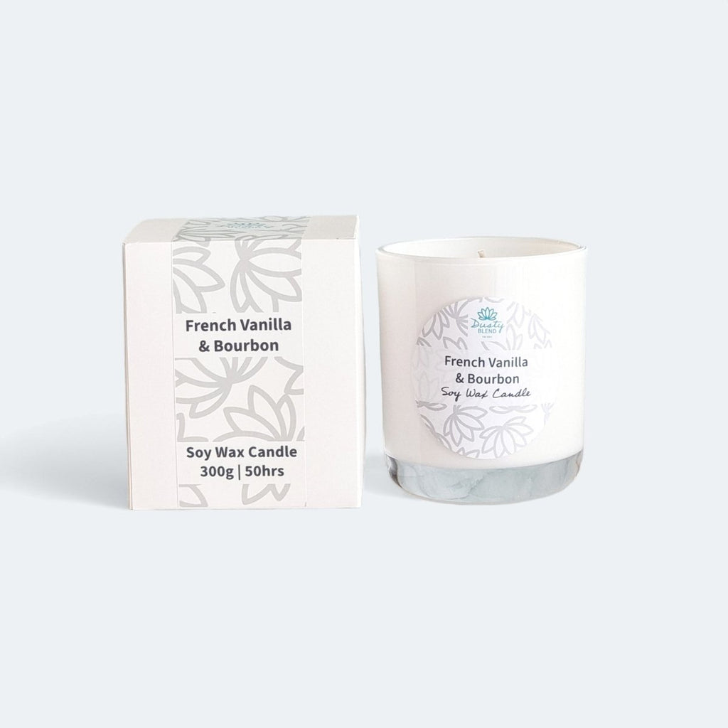 Soy Wax Candle - French Vanilla & Bourbon - Dusty Blend