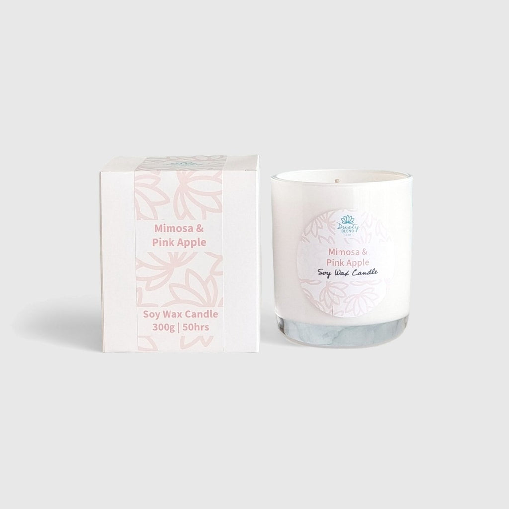 Soy Wax Candle - Mimosa and Pink Apple - Dusty Blend