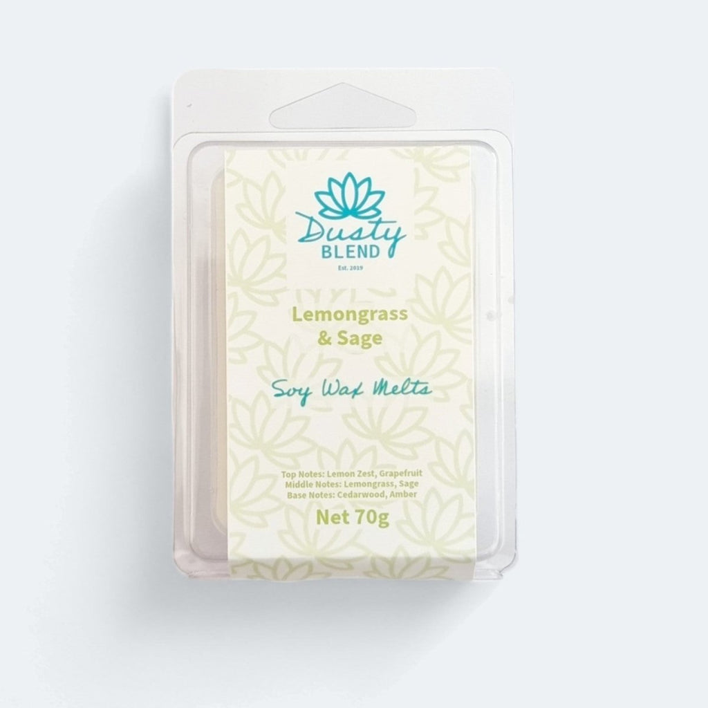 Soy Wax Melts - Lemongrass and Sage - Dusty Blend