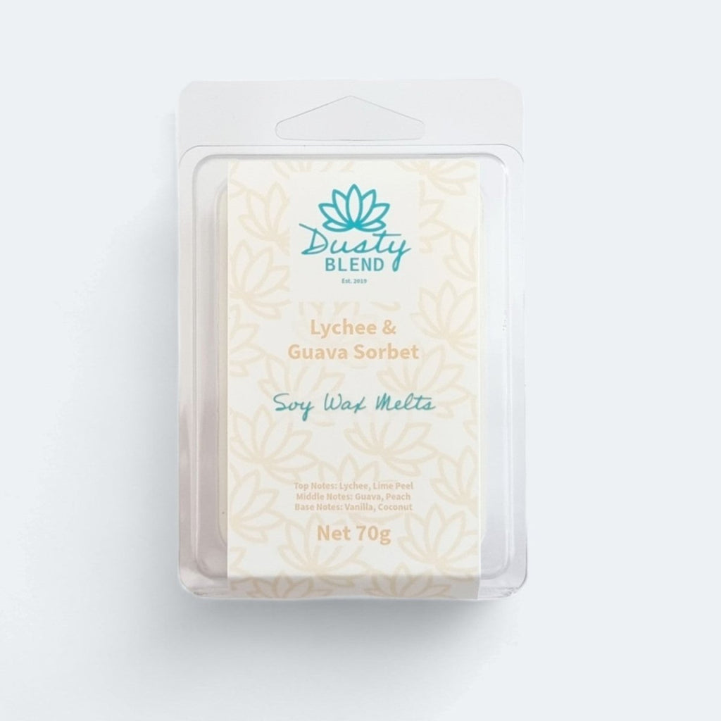 Soy Wax Melts - Lychee and Guava Sorbet - Dusty Blend