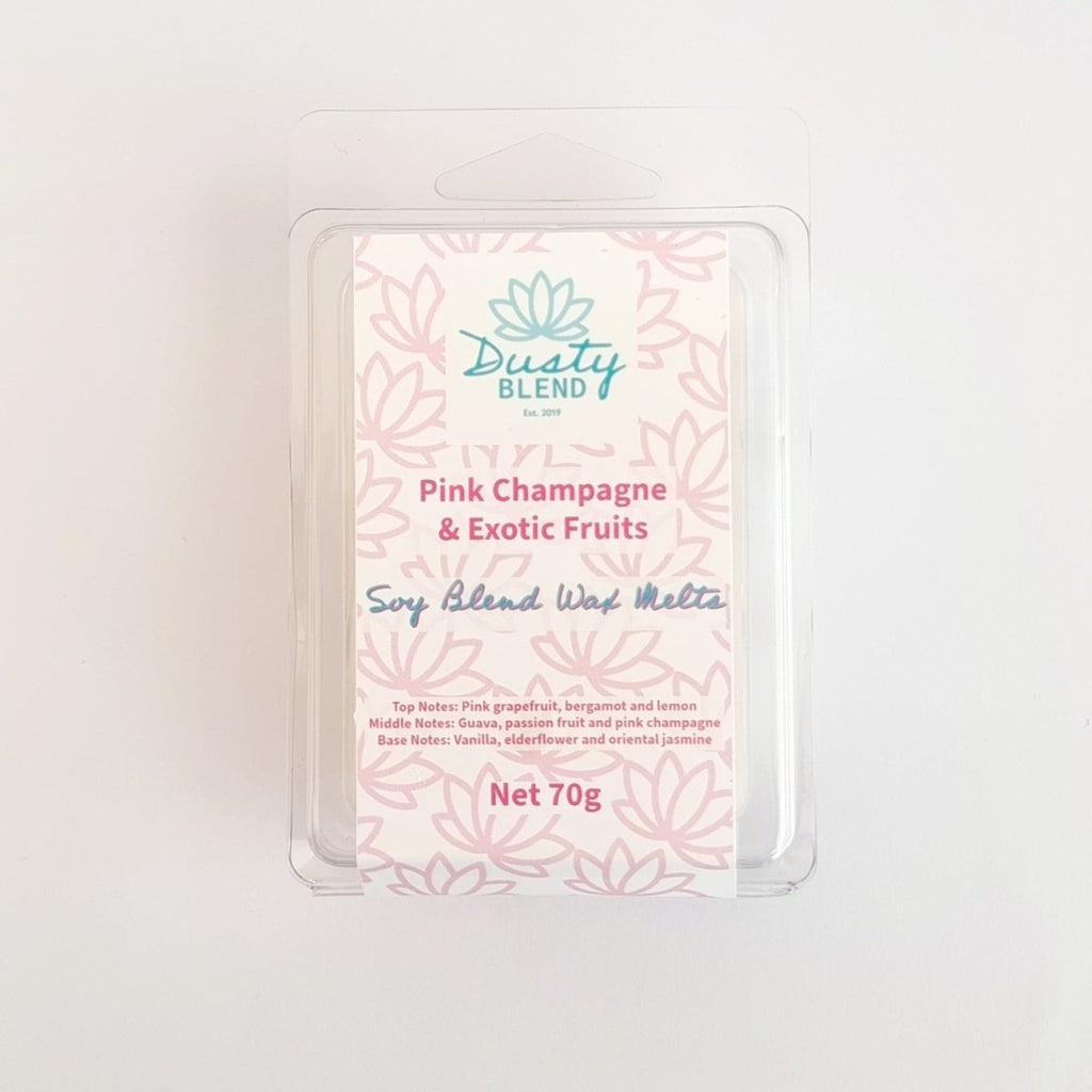 Soy Wax Melts - Pink Champagne & Exotic Fruits - Dusty Blend